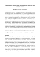 Transnational labour migration, intimacy and relationships: how Zimbabwean women navigate the diaspora