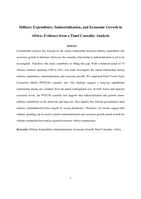 Military expenditure, industrialisation, and economic growth in Africa : evidence from a panel causality analysis