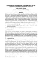 Teachers’ bio-geographical experiences of social (in)justice within South African schools