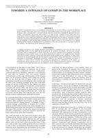 Towards a typology of gosspip in the workplace.