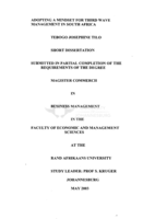 Adopting a mindset for third wave management in South Africa