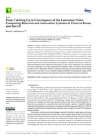 From catching up to convergence of the latecomer firms : comparing behavior and Innovation systems of firms in Korea and the US