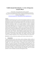 Traffic demand determinants : a review of long-term scenario effects