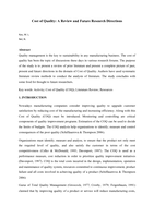 Cost of quality: a review and future research directions