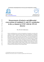 Measurements of inclusive and differential cross-sections of combined  Measurements of inclusive and differential ss-sections of combined t t¯γ and t W γ production in the eµ channel at 13 TeV with the ATLAS detector
