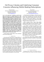 On privacy calculus and underlying consumer concerns influencing mobile banking subscriptions