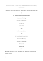 Success is our Destiny : a thematic analysis of Black South African women on Destiny magazine covers