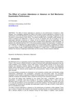 The effect of lecture attendance or absence on soil mechanics examination performance