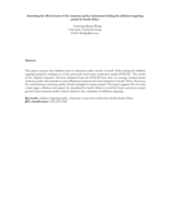 Assessing the effectiveness of the monetary policy instrument during the inflation targeting period in South Africa