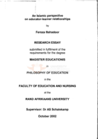 An Islamic perspective on educator-learner relationships