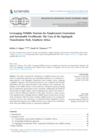 Leveraging wildlife tourism for employment generation and sustainable livelihoods : the case of the Kgalagadi Transfrontier Park, Southern Africa