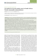 An analysis of recent stroke cases in South Africa: Trend, seasonality and predictors