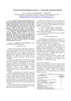 Virtual team performance factors : a systematic literature review
