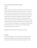 The eye of a needle : temporary prison leave in Ukraine