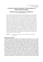 A narrative analysis of educators’ lived experiences of motherhood and teaching