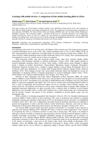 Learning with mobile devices : a comparison of four mobile learning pilots in Africa