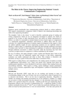 The Holes in the cheese : improving engineering students' generic communicative competencies
