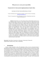 With great access comes great responsibility : framework for Cybersecurity implementation in South Africa