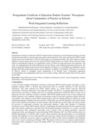Postgraduate certificate in Education student teachers’ perceptions about communities of practice at schools : work integrated learning reflections