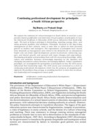Continuing professional development for principals: a South African perspective