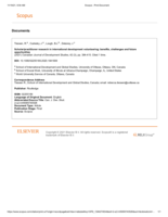 Scholar/practitioner research in international development volunteering: benefits, challenges and futureopportunities