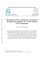 Measurement of the 𝒕 ¯𝒕  production cross-section in the lepton+jets channel at √𝒔 = 13 TeV with the ATLAS experiment