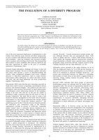 The evaluation of a diversity program.