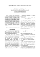 Optimal modelling of planar thermal converter device
