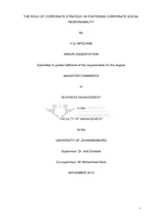 The role of corporate strategy in fostering corporate social responsibility