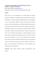 Constructing, understanding and interpreting energy poverty in Zimbabwe : a postmodern perspective