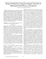 Biogas production using the organic fraction of municipal solid waste as feedstock