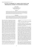 A study of barriers to career advancement for professional women in investment banking.