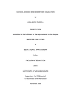 School choice and christian education