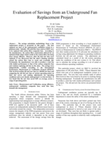 Evaluation of savings from an underground fan replacement project