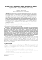 A young girl’s construction of identity on a multi-user domain : implications for language teaching and learning