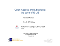 Librarians and open access: the case of E-LIS
