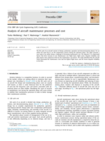 Analysis of aircraft maintenance processes and cost