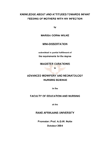 Knowledge about and attitudes towards infant feeding of mothers with HIV infection