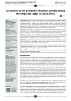 An analysis of the demand for business aircraft among the corporate sector in South Africa