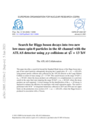 Search for Higgs boson decays into two new low-mass spin-0 particles in the 4𝒃 channel with the ATLAS detector using 𝒑 𝒑 collisions at √𝒔 = 13 TeV