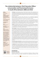 The relationship between chief executive officer remuneration and financial performance in South Africa between 2006 and 2012