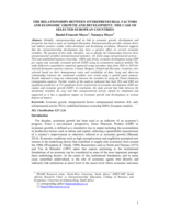 The relationships between entrepreneurial factors and economic growth and development : the case of selected European countries