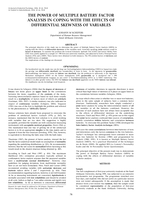 The power of multiple battery factor analysis in coping with the effects of differential skewness of variables.