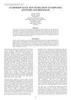 Leadership style and its relation to employee attitudes and behaviour.