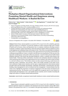 Workplace-based organizational interventions promoting mental health and happiness among healthcareworkers : a realist review