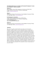 The relationship between corruption and economic development : lessons from Zimbabwe’s public enterprises
