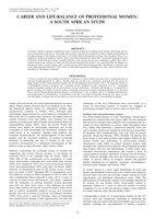 Career and life-balance of professional women: a South African study.