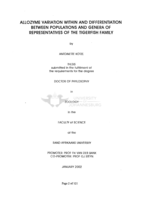 Allozyme variation within and differentiation between populations and genera of representatives of the tigerfish family