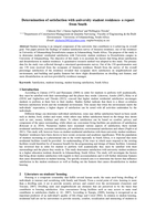 Determination of satisfaction with university student residence - a report from South