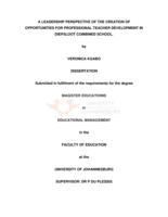 A leadership perspective of the creation of opportunities for professional teacher development in Diepsloot Combined School